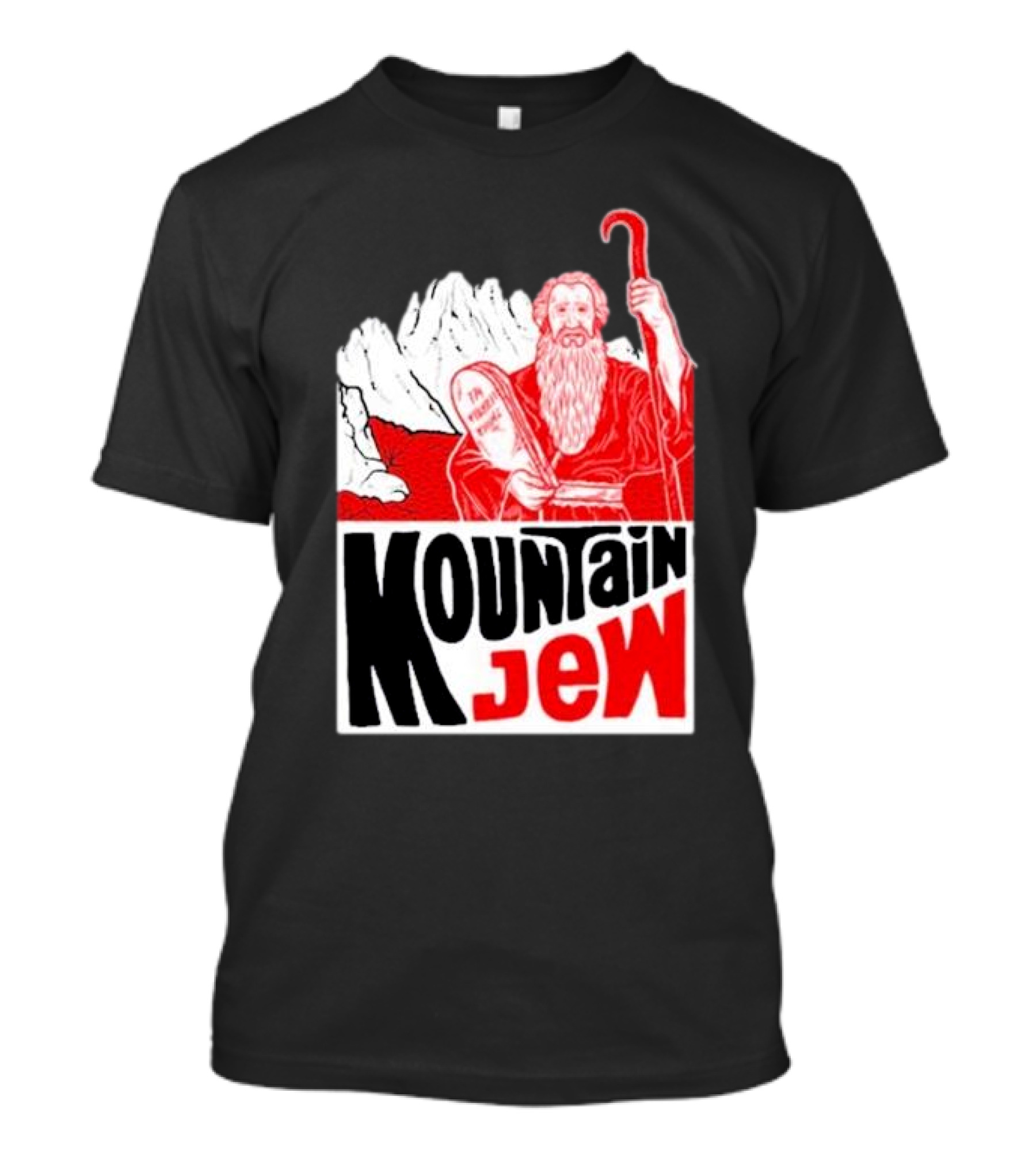 Nwt Mountain Jew Nature Old Men Cool Moses With Ten Commandments T-Shirt