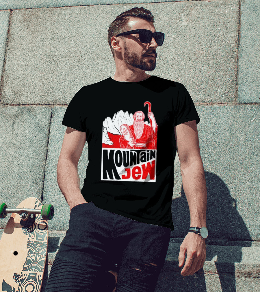 Nwt Mountain Jew Nature Old Men Cool Moses With Ten Commandments T-Shirt