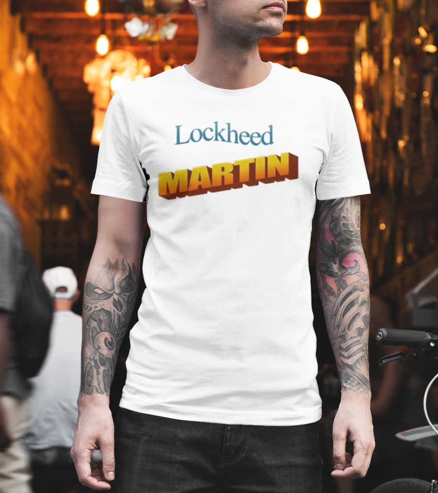 Lockheed Martin Vintage Style Bold Yellow Font T-Shirt