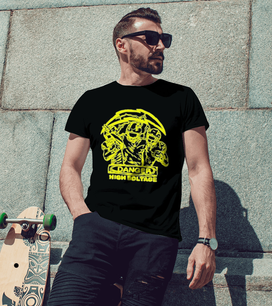 Los Angeles Chargers Danger High Voltage Football Team Players T-Shirt