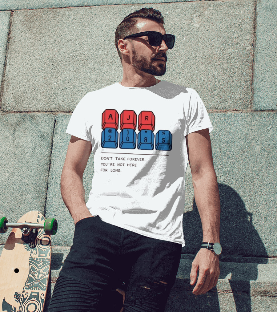AJR Brothers 2085 Livestream Don't Take Forever Keyboard Keys T-Shirt