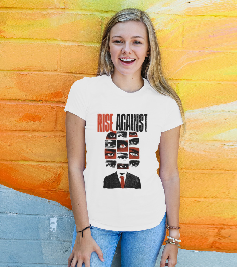 RISE AGAINST Eyes And Suit Big Brother Surveillance T-Shirt