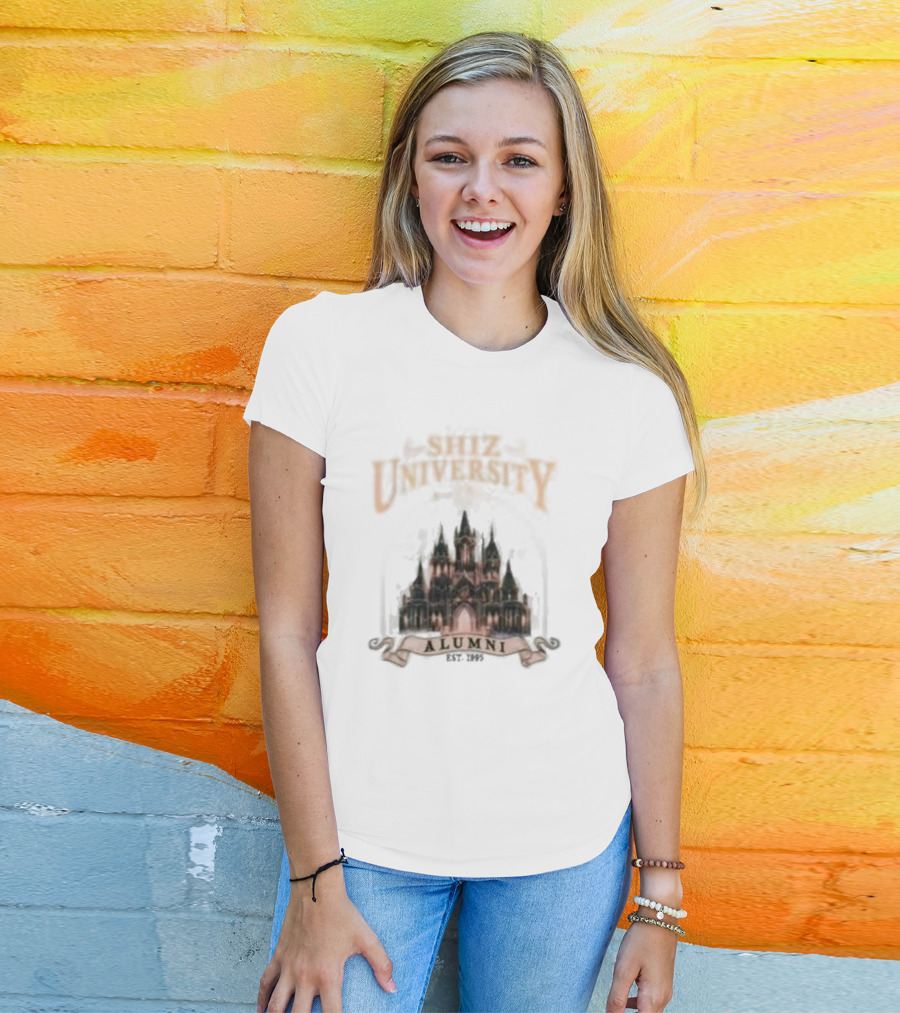 Shiz University Alumni Est 1995 Gothic Castle Emblem T-Shirt