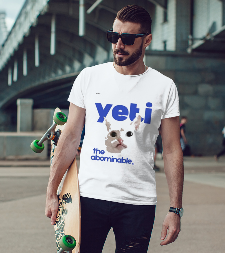 Yeti The Abominable No Boit Cat Face T-Shirt