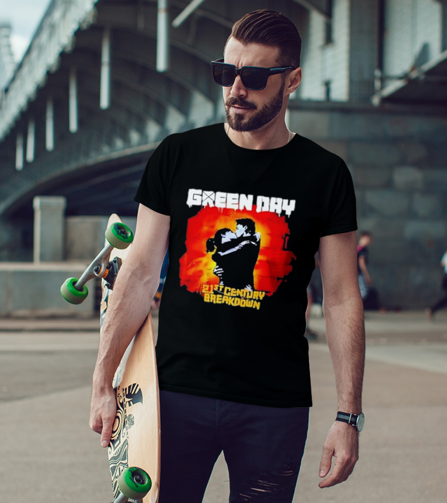 Green Day 21st Century Breakdown Couple Embrace T-Shirt