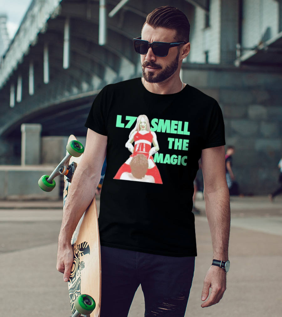 L7 Smell The Magic Band Bold Retro T-Shirt