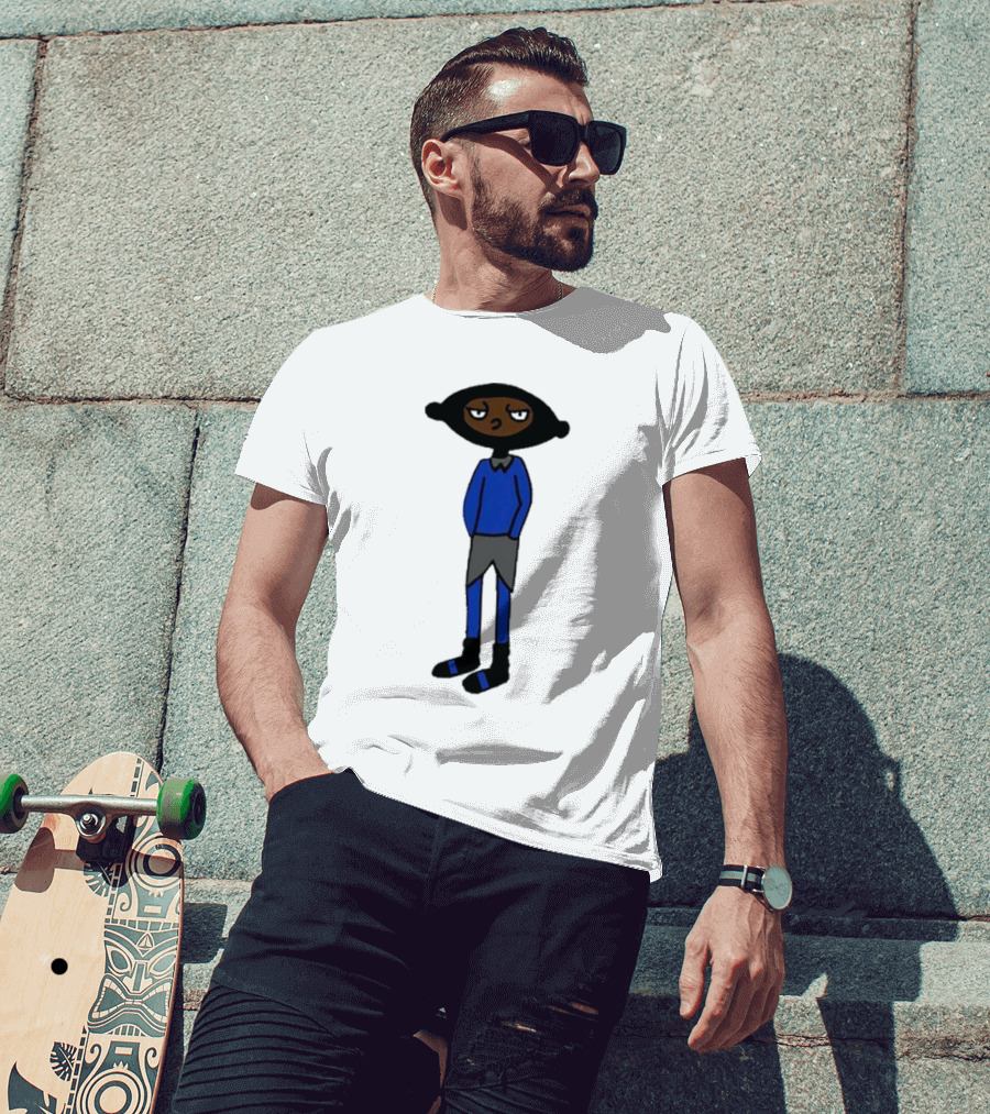 Yuno Miles Stay Calm Blue Outfit Cartoon Character T-Shirt