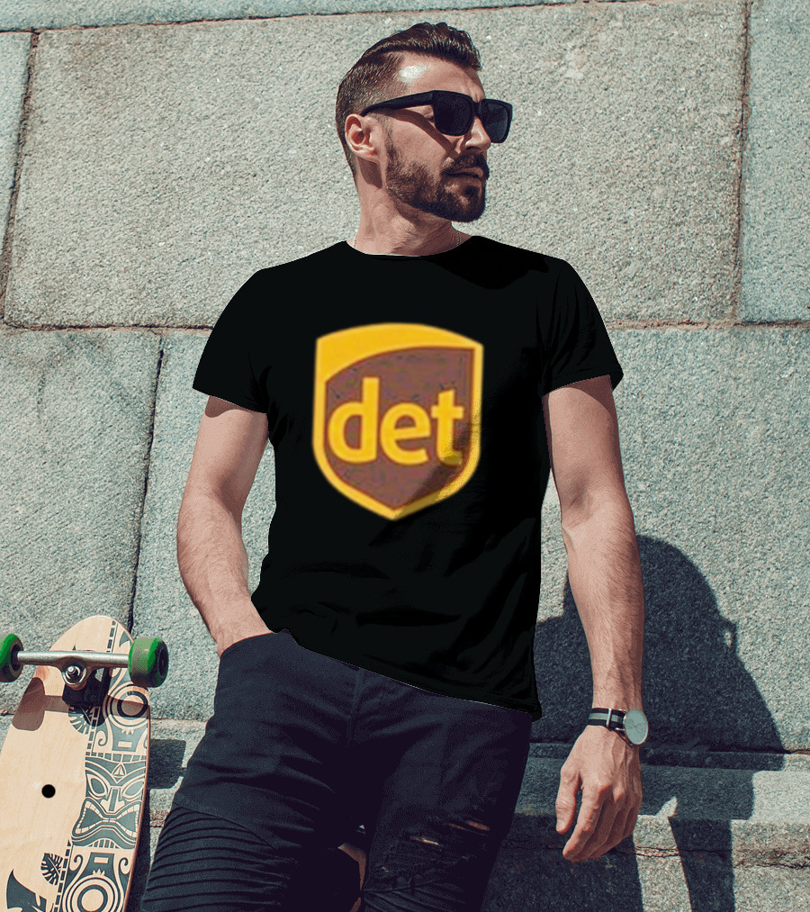 Amon-Ra Wearing Det Saint Brown Football T-Shirt