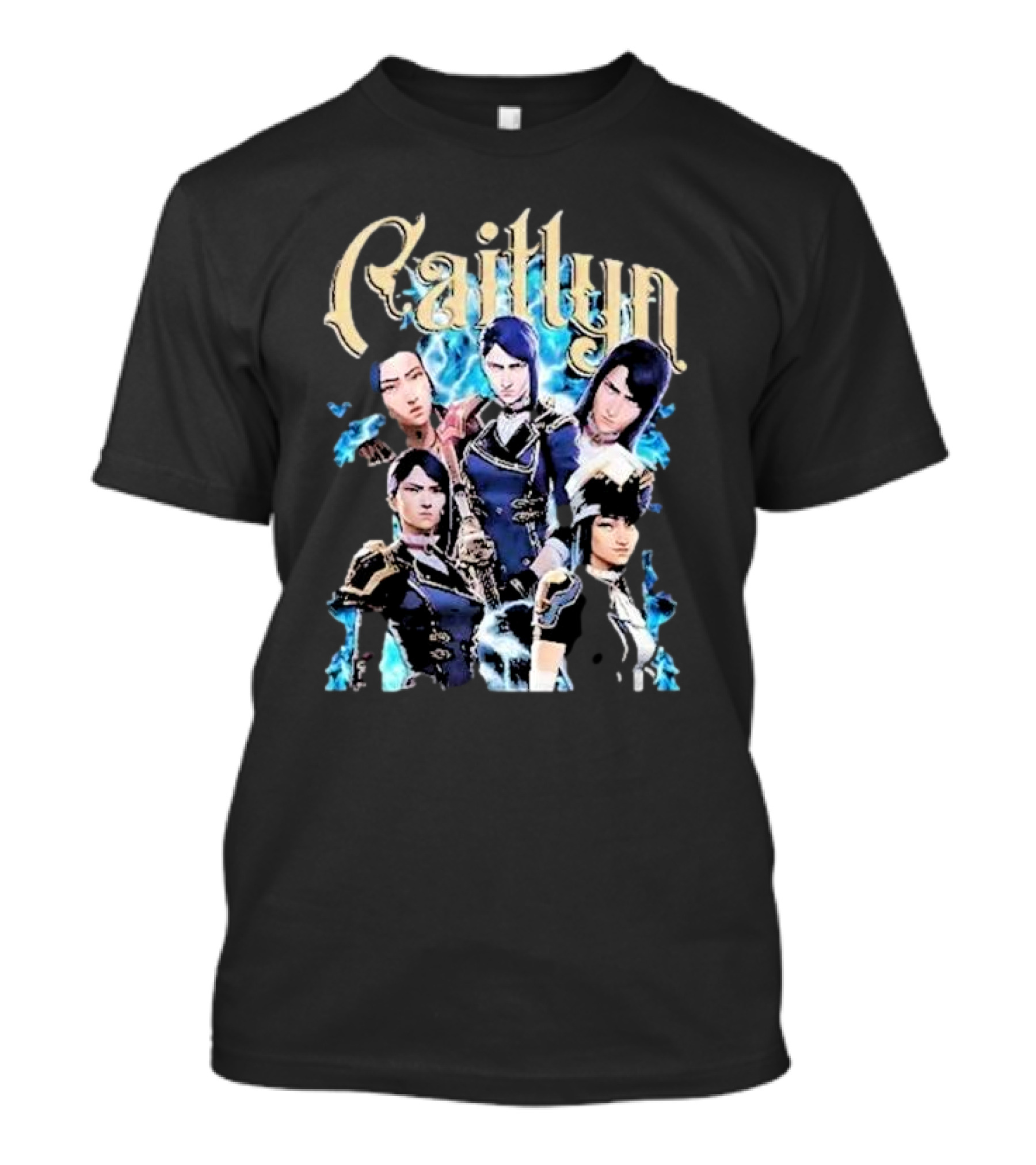 Caitlyn Kiramman League Of Legends Character Montage T-Shirt