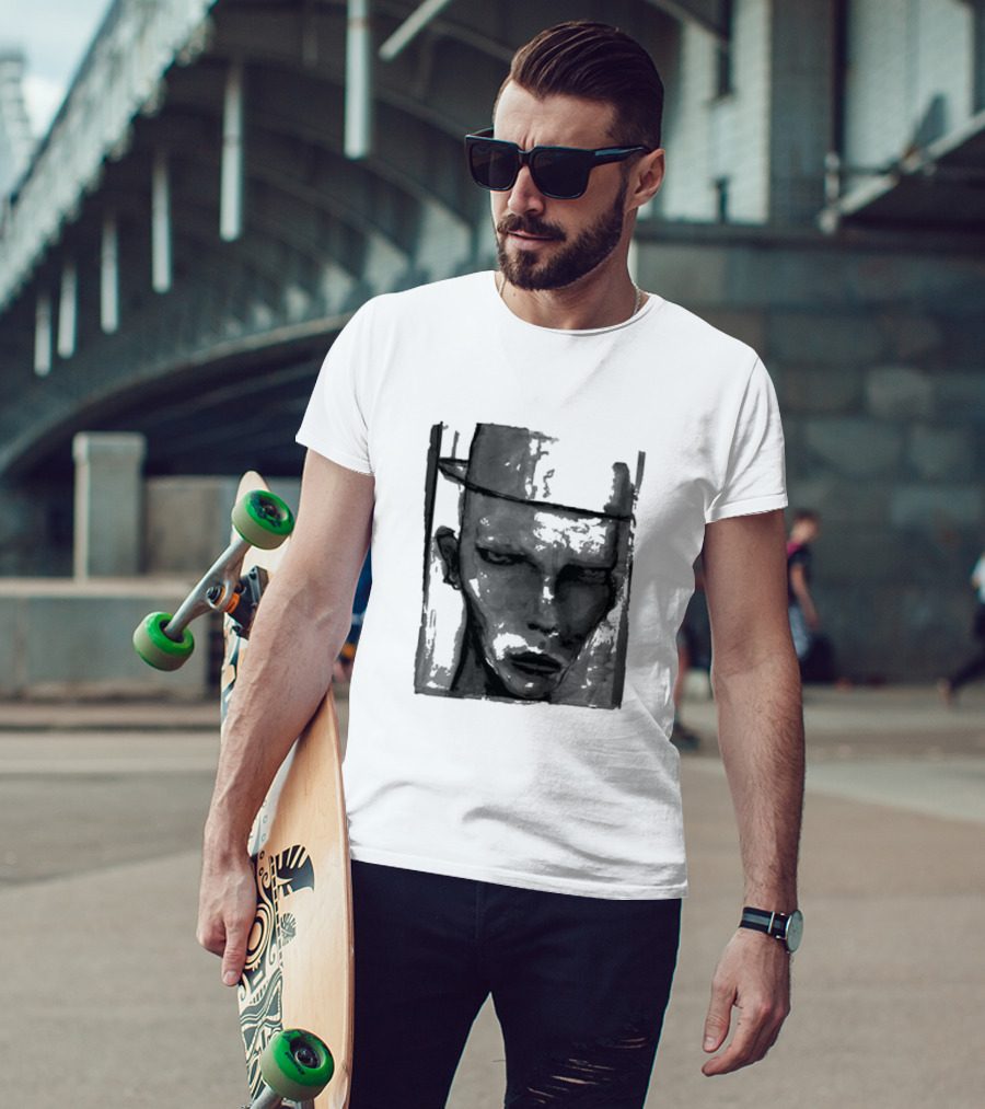 Marilyn Manson One Assassination Under God Monochrome Abstract Face T-Shirt