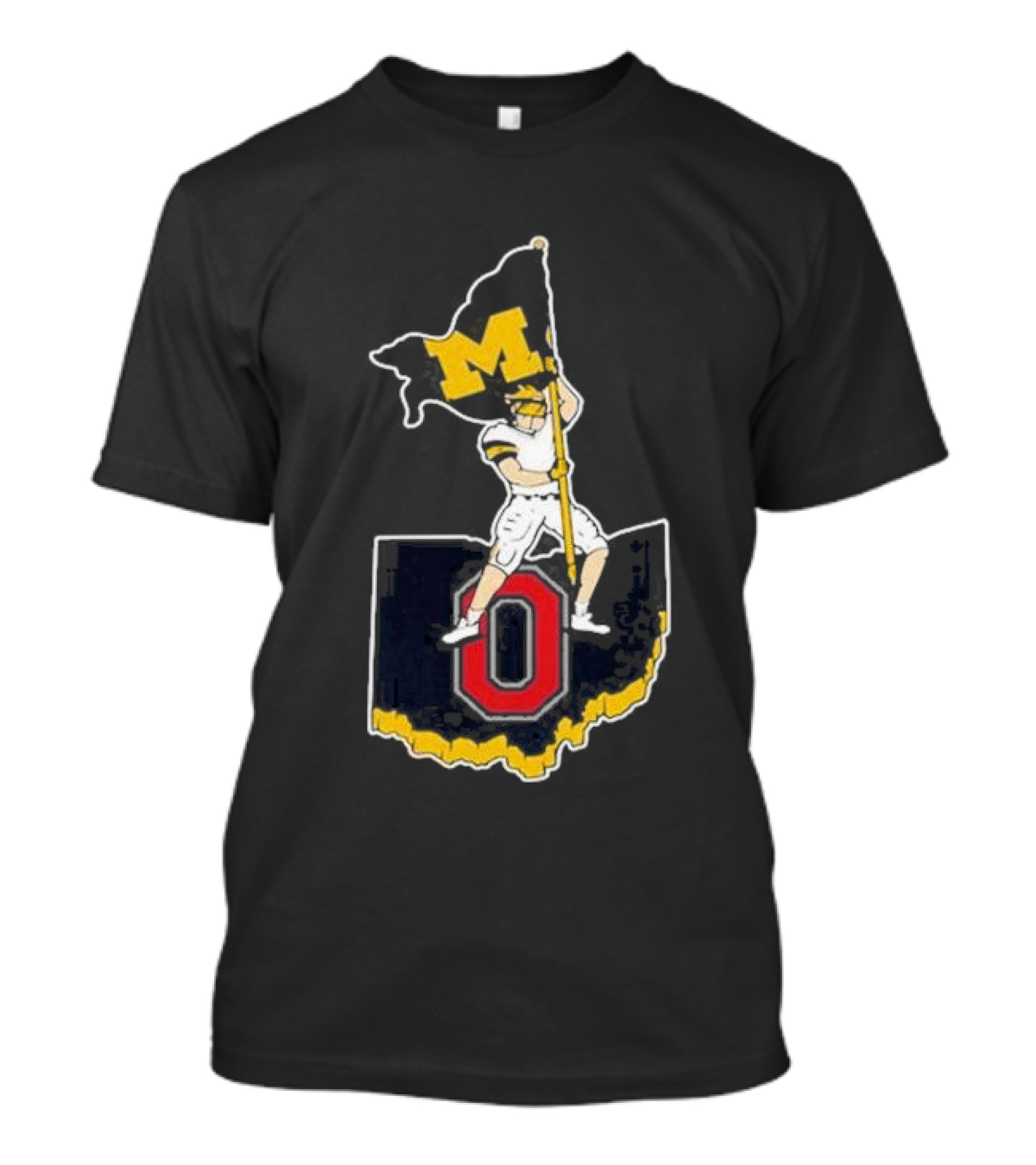 Dave Portnoy Michigan Flag Plant On Ohio Outline T-Shirt