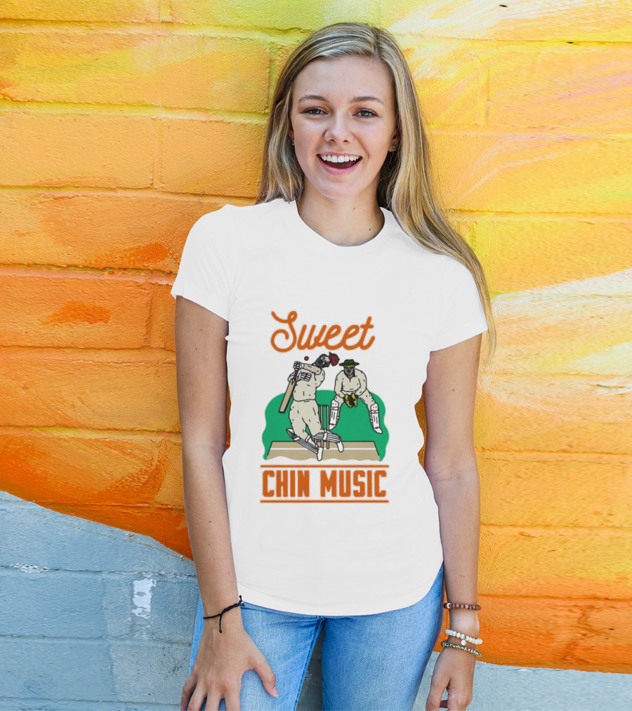Sweet Chin Music Cricket Scene T-Shirt