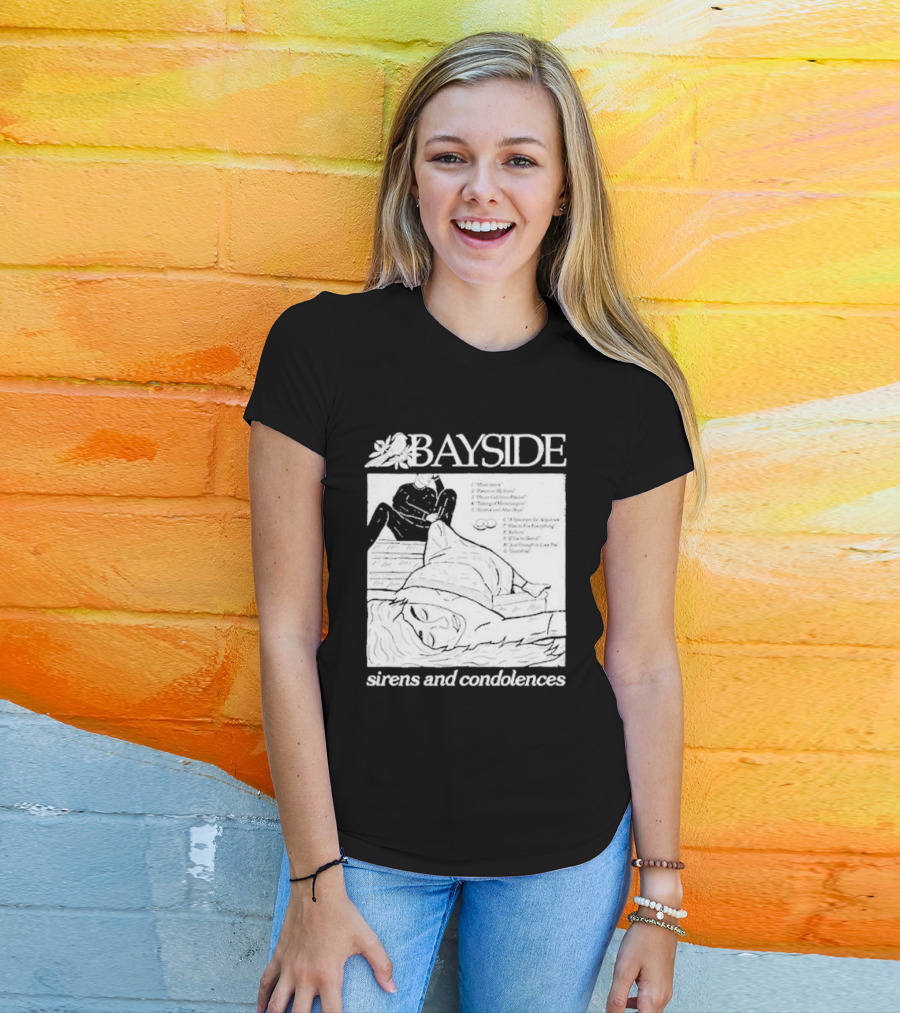 Bayside Sirens And Condolences Album Cover Artwork With Tracklist T-Shirt