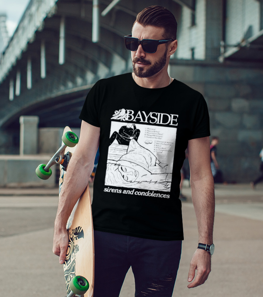 Bayside Sirens And Condolences Album Cover Artwork With Tracklist T-Shirt