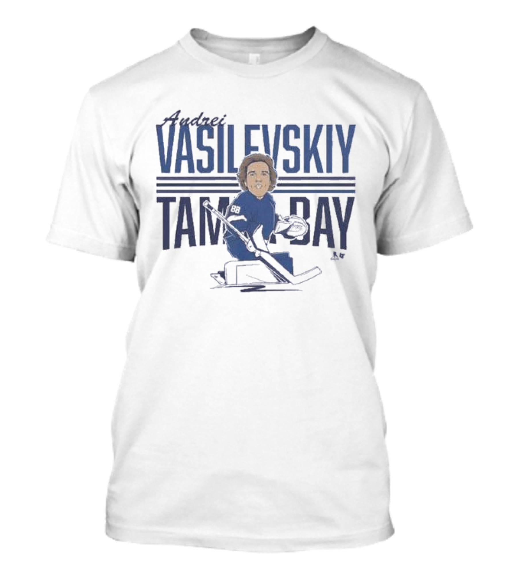 Andrei Vasilevskiy Tampa Bay Goaltender Caricature T-Shirt