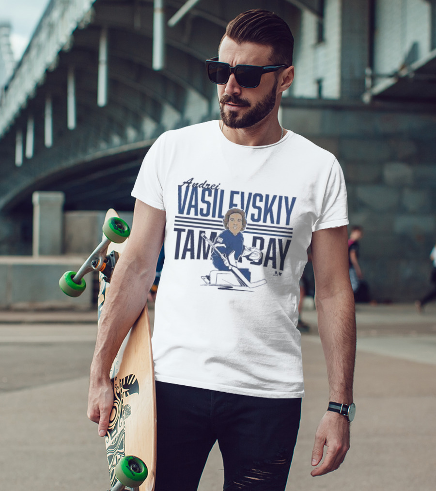 Andrei Vasilevskiy Tampa Bay Goaltender Caricature T-Shirt
