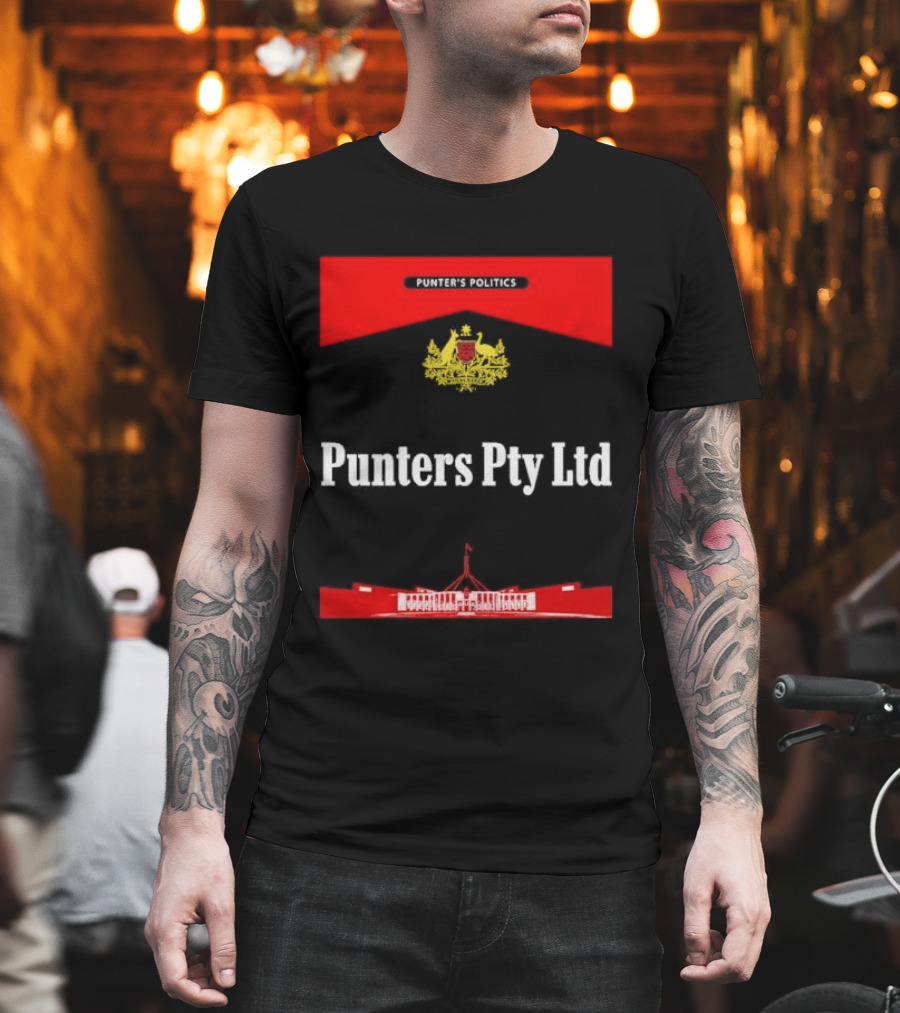 Punter’s Politics Punters Pty Ltd Government Parliament Building Emblem T-Shirt