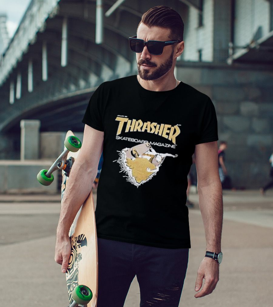 Thrasher Skateboard Magazine Torn Concrete T-Shirt