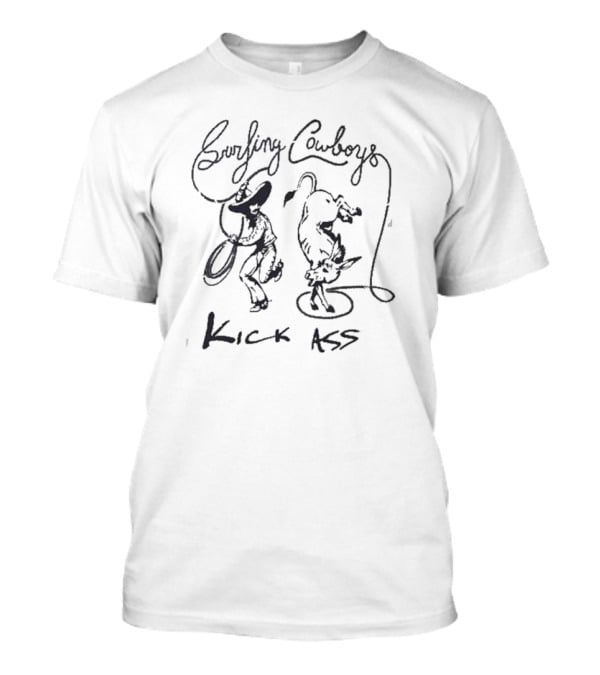 Surfing Cowboys Kick Ass Malibu California T-Shirt