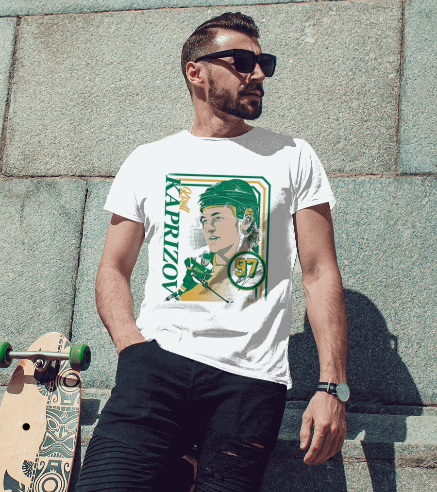 Kirill Kaprizov 97 Iconic Collage Frame T-Shirt