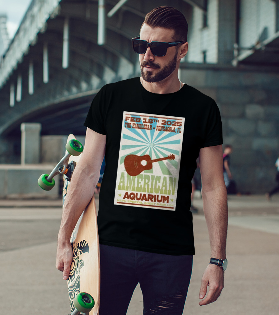 American Aquarium February 18th 2025 The Handlebar Pensacola FL Event With Special Guest Gabe Lee T-Shirt
