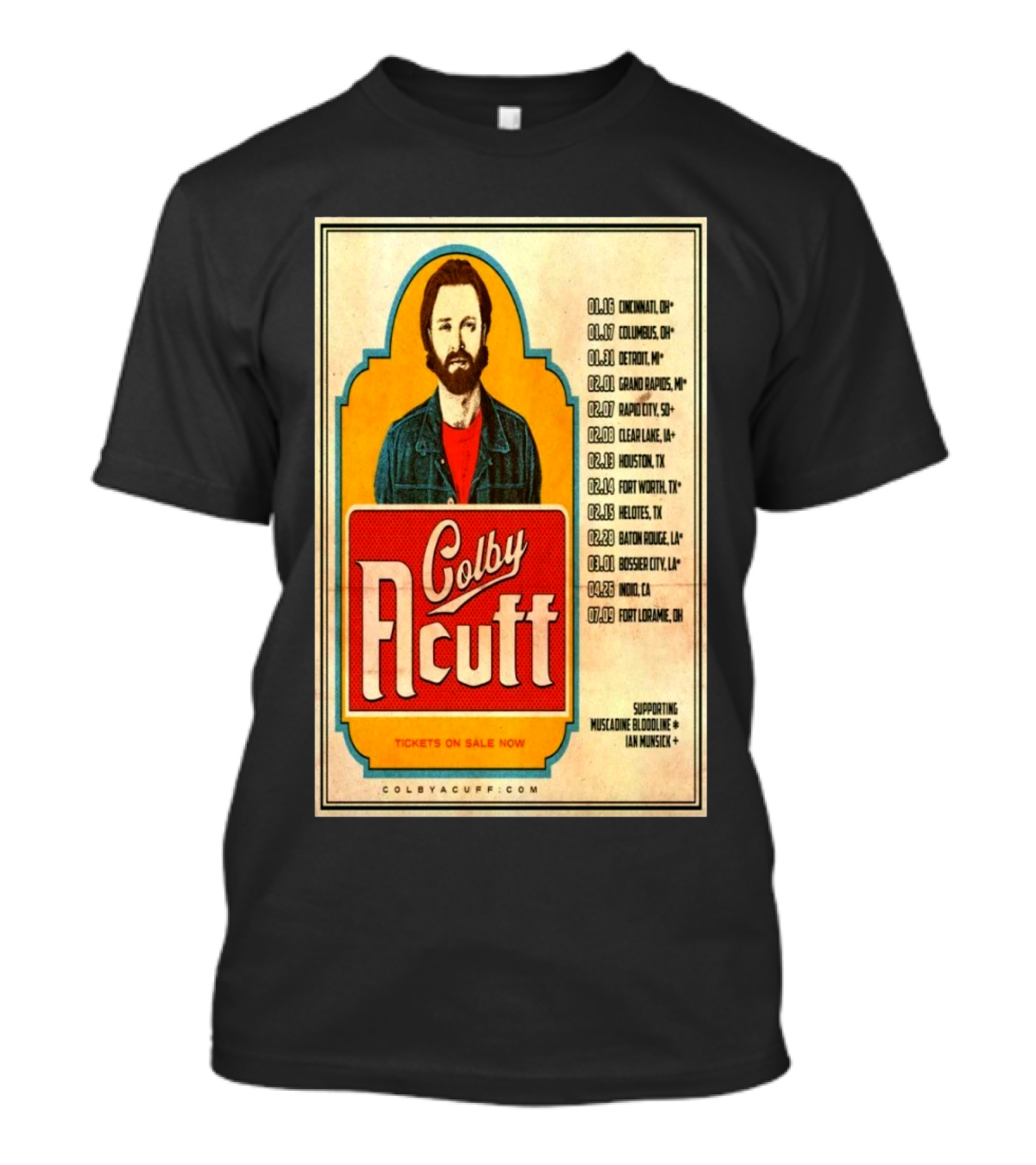 Colby Acuff Tour Dates Cincinnati Detroit G...T-Shirt 