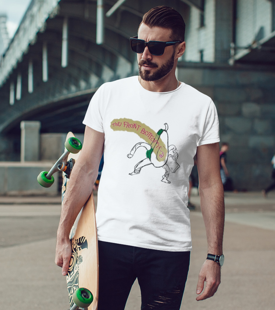 The Front Bottoms Avocado Character With Megaphone T-Shirt