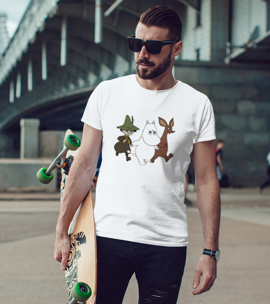 Bjork Moomin Sniff Snufkin Characters T-Shirt