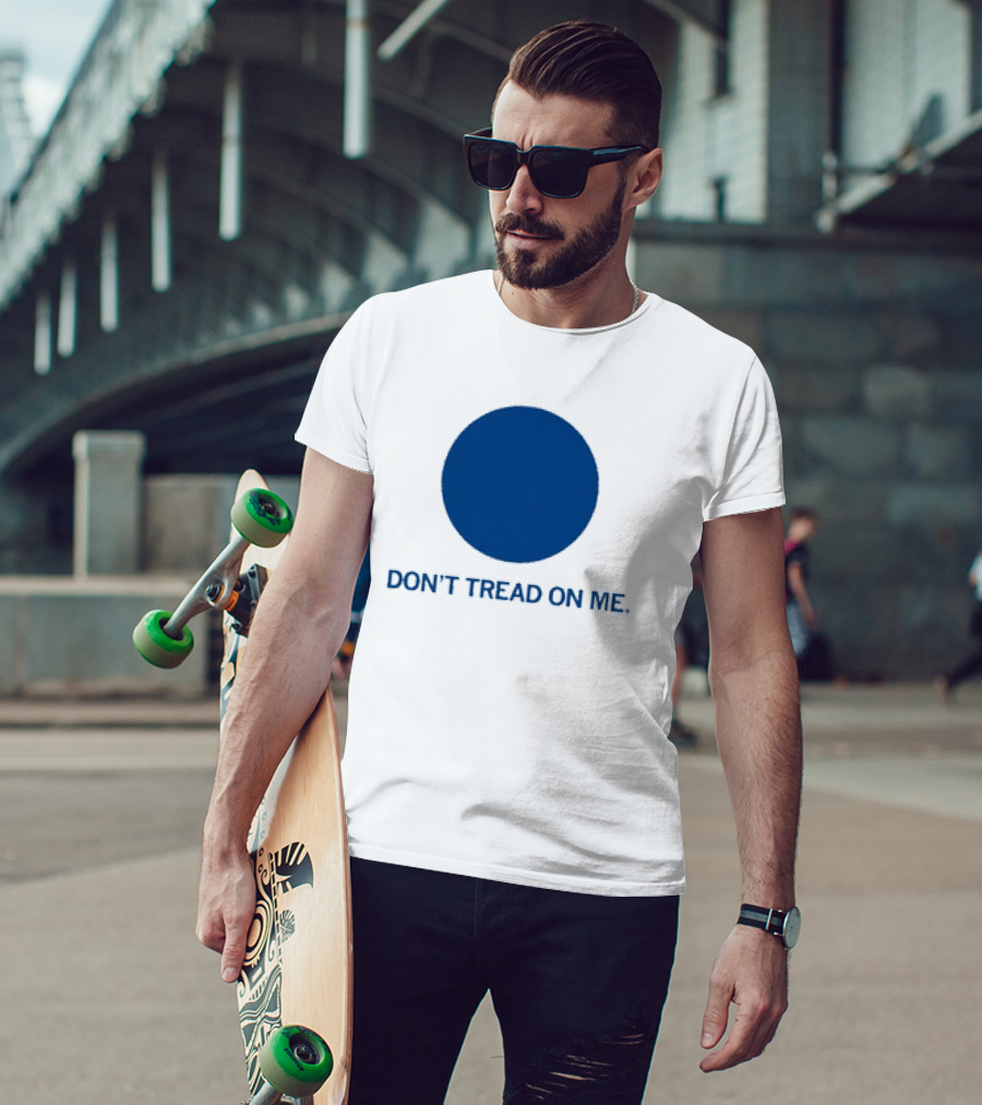 Don’t Tread On Me Blue Dot Circular Emblem T-Shirt