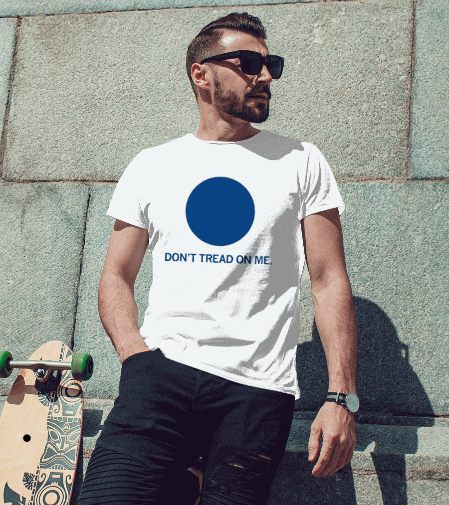 Don’t Tread On Me Blue Dot Circular Emblem T-Shirt