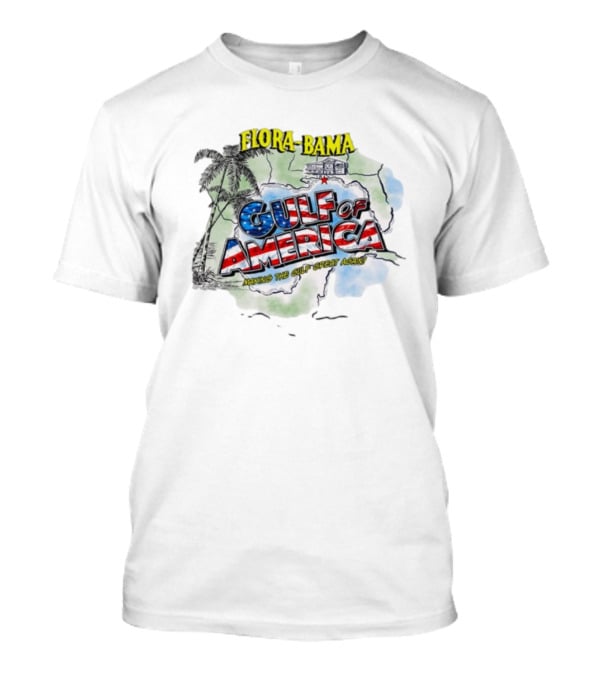 Flora-Bama Gulf Of America Making The Gulf Great Again 2025 Map Palms And House T-Shirt
