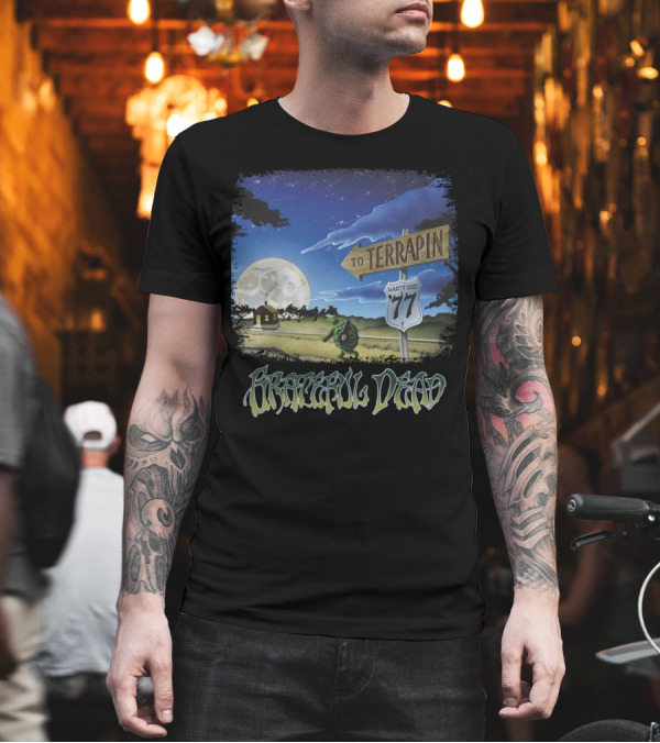 Grateful Dead Terrapin Hartford '77 Moonlit Journey T-Shirt Grateful Dead Terrapin Hartford '77 Moonlit Journey T-Shirt