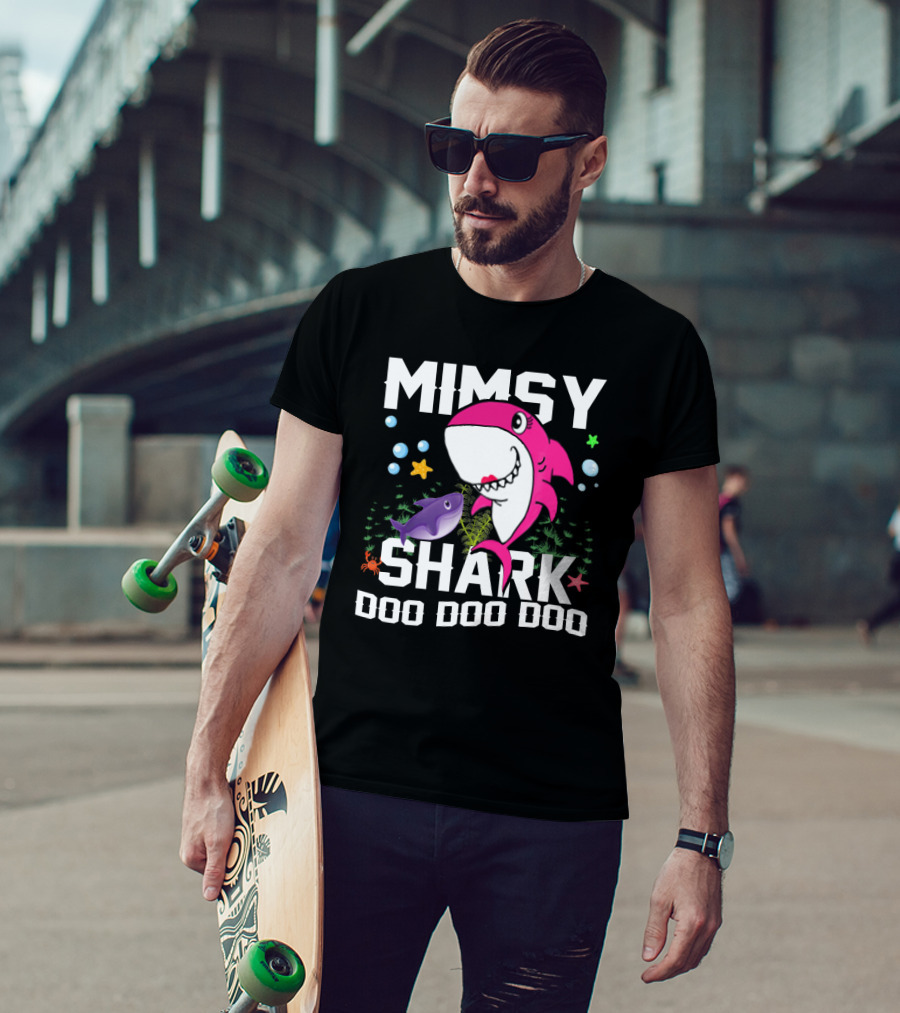 Mimsy Shark Doo Doo Doo Grandpa Mommy Daddy Funny T-Shirt
