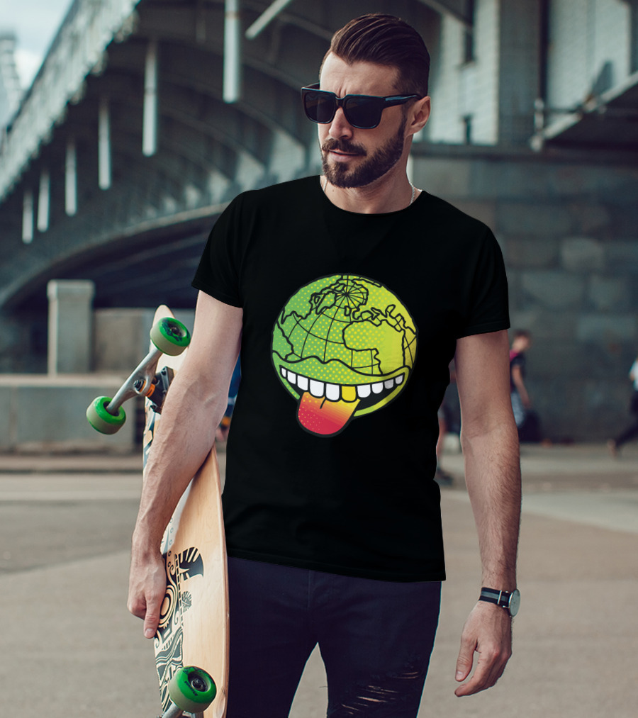 Earthgang Tongue Out Earth Globe T-Shirt