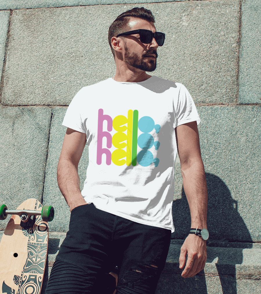Deafheaven Hello Colorful Pastel Text T-Shirt