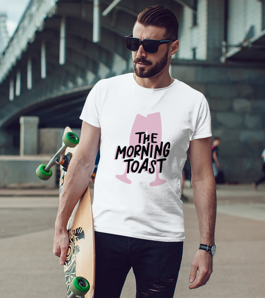 The Morning Toast Pink Glasses Logo Merch T-Shirt