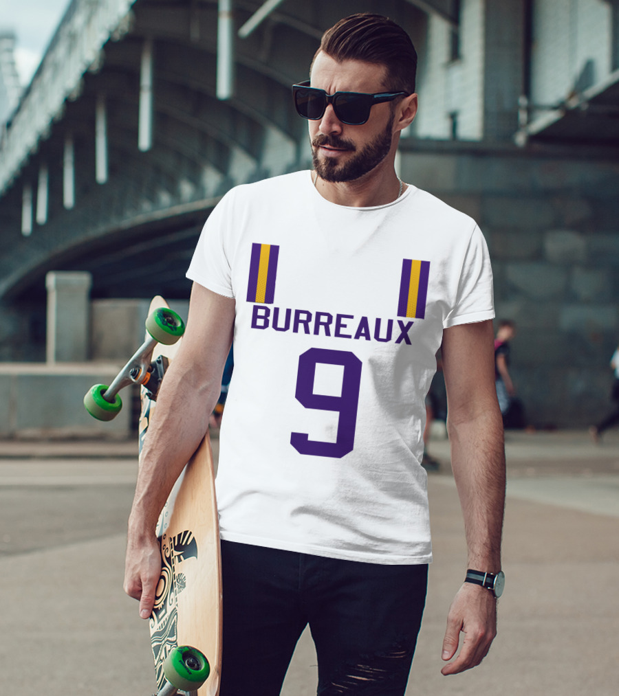 Burreaux 9 Purple And Gold Jersey T-Shirt