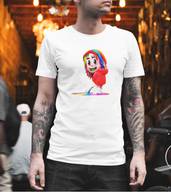 Sixnine Rainbow Hair Cartoon Character Merch T-Shirt Sixnine Rainbow Hair Cartoon Character Merch T-Shirt