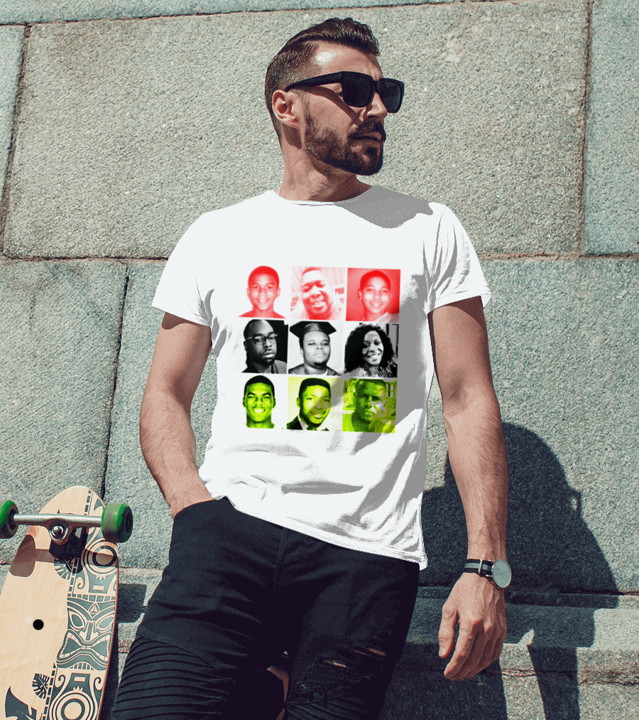 Black Victims Of Police Brutality Remembered In Powerful Collage T-Shirt