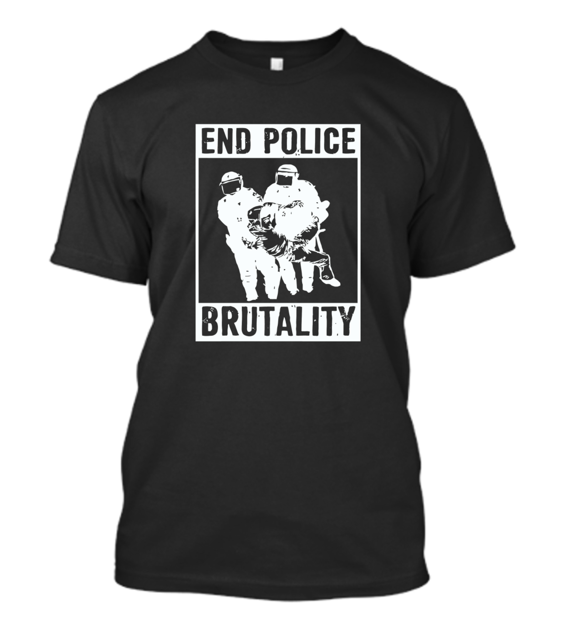 END POLICE BRUTALITY Riot Gear Image T-Shirt