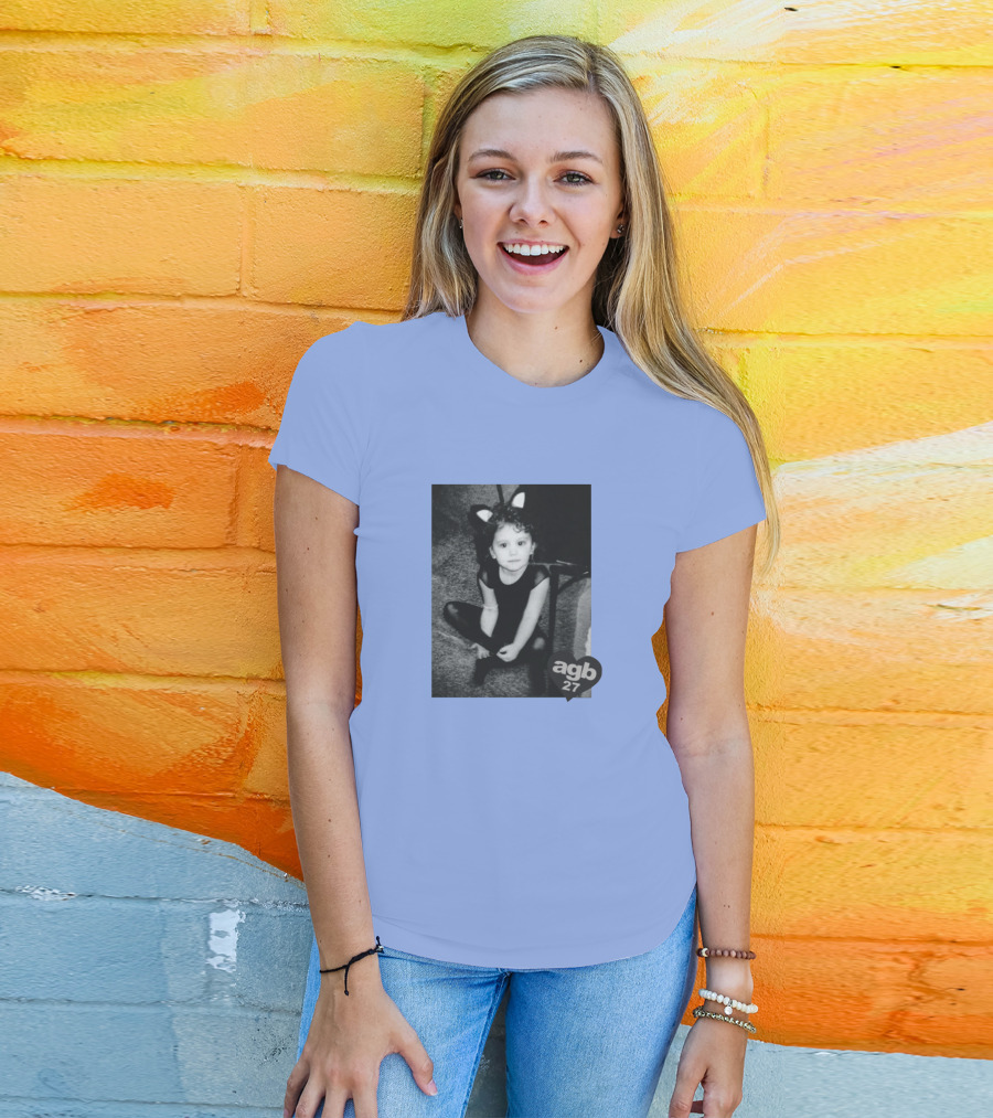 Agb 27 Vintage Style Cat Costume Photograph T-Shirt