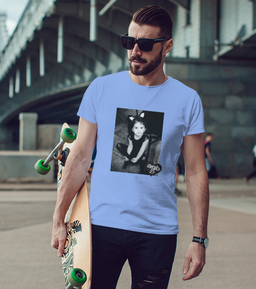 Agb 27 Vintage Style Cat Costume Photograph T-Shirt