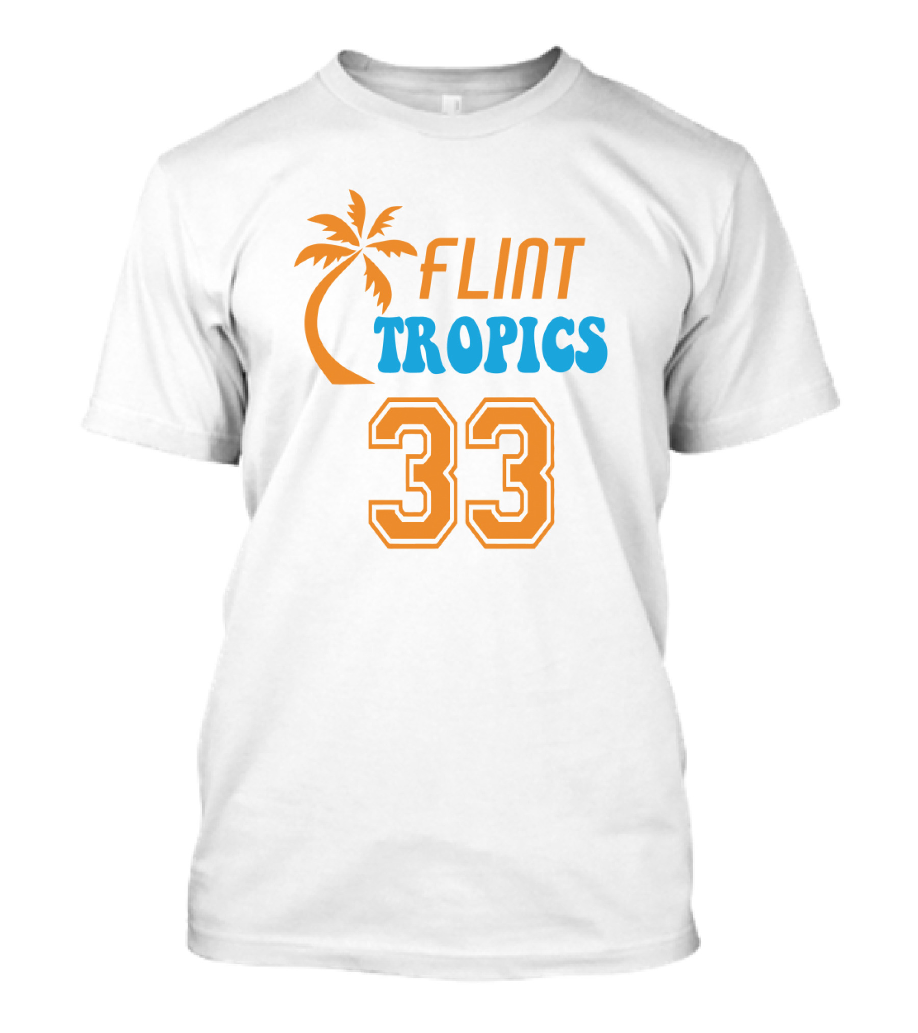 Flint Tropics 33 Basketball Palm Tree T-Shirt