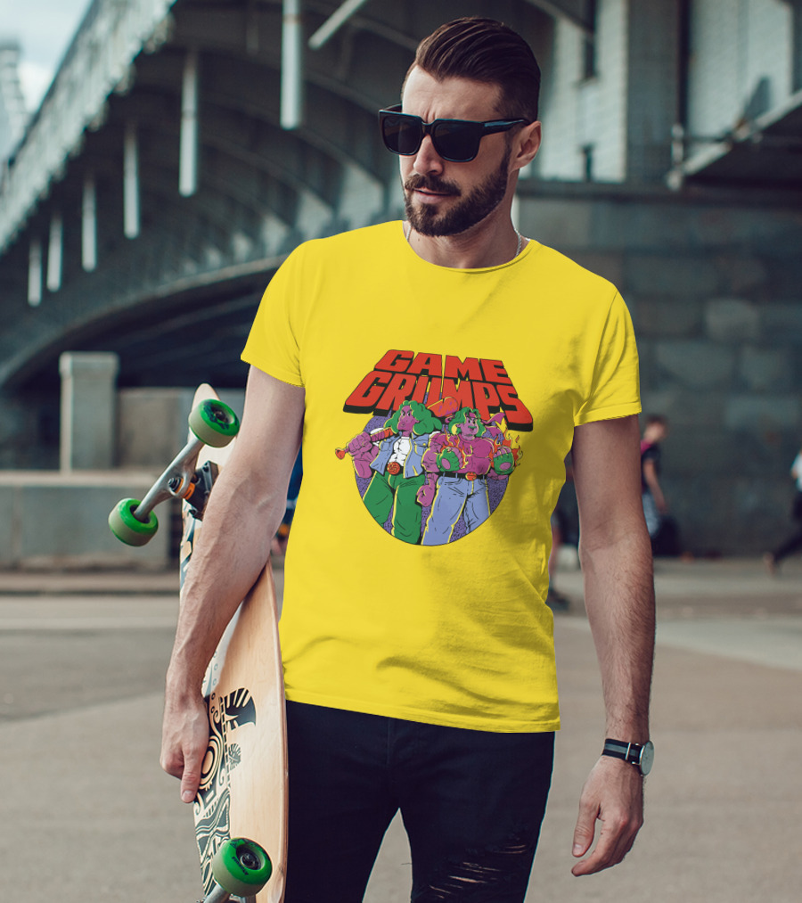 Game Grumps Retro Beat 'Em Up Characters Fiery Brawlers T-Shirt