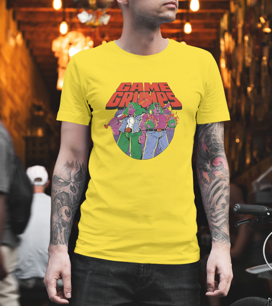 Game Grumps Retro Beat 'Em Up Characters Fiery Brawlers T-Shirt