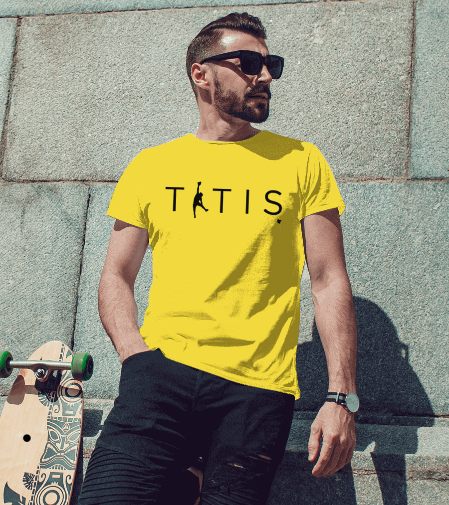 TATIS Air Niño Basketball Logo Yellow T-Shirt