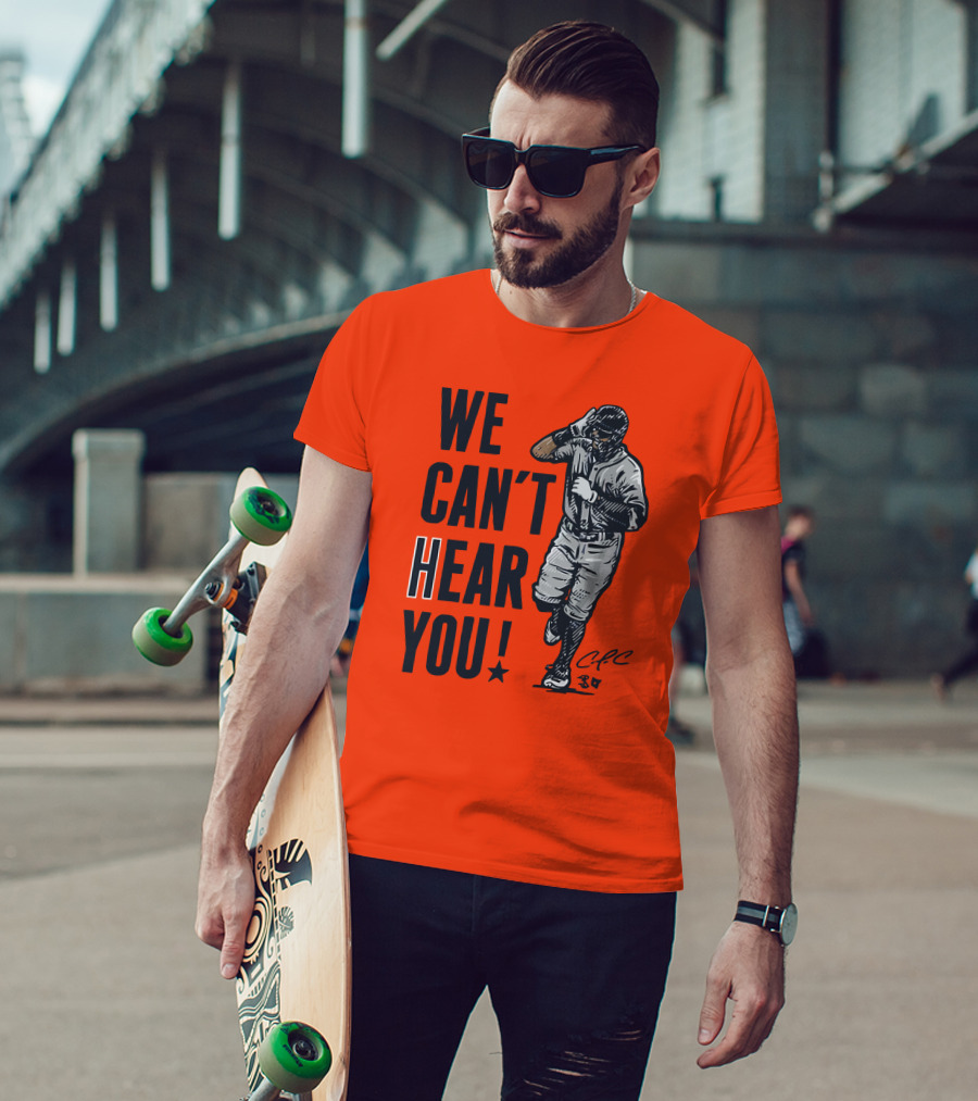 We Can't Hear You Baseball Celebration CFC 37 T-Shirt