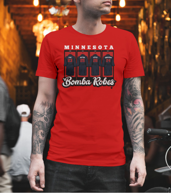 Minnesota Bomba Robes Cruz Buxton Kepler Donaldson Baseball T-Shirt Minnesota Bomba Robes Cruz Buxton Kepler Donaldson Baseball T-Shirt