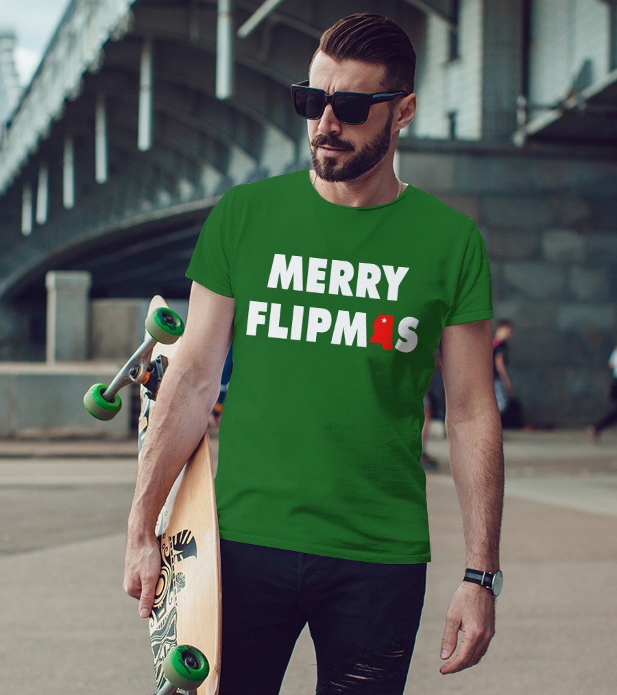 Merry Flipmas Lane Kiffin Alabama Holiday Tshirt T-Shirt