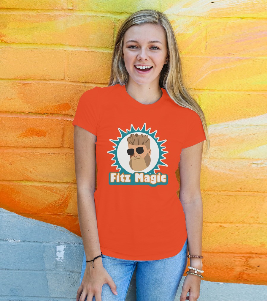 Fitzmagic Miami Dolphins Bearded Icon With Sunglasses T-Shirt